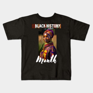 Black history month cute graphic design artwork Kids T-Shirt